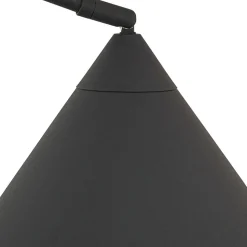 Lindby buelampe Triangolo, sort, højde 195 cm, metal E27