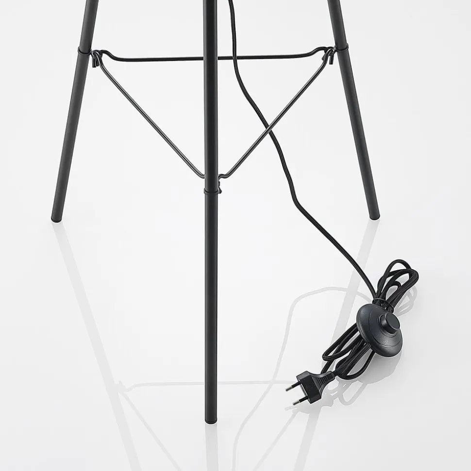 Lindby Canyana gulvlampe, 139 cm, natur, rattan, stativ