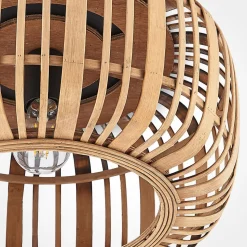 Lindby Canyana loftlampe, natur, rattan, Ø 40 cm