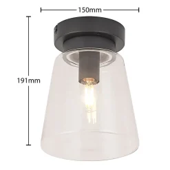 Lindby Carmalin loftslampe i glas