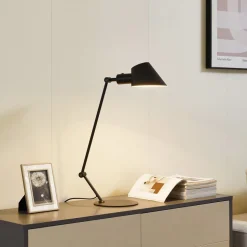Lindby Corali bordlampe, sort, metal, højde 64 cm
