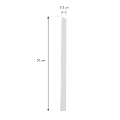 Lindby-cover Linaro, hvid, 1-faset system, 50 cm