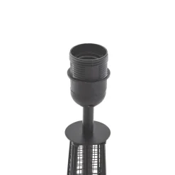 Lindby Croia bordlampe, sort, metal, Ø 28 cm, E27