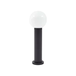 Lindby Dangan sokkellampe, hvid, højde 60 cm, glas, metal