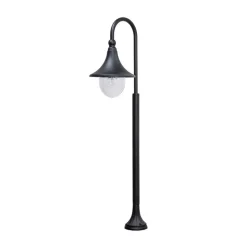 Lindby Daphne vejlampe, 120 cm, sort, metal, E27