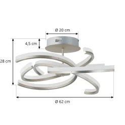 Lindby Divalis LED-loftlampe, stepdim, nikkel