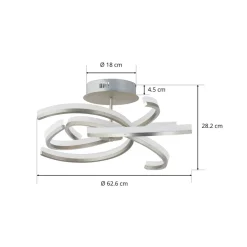 Lindby Divalis LED-loftlampe, stepdim, nikkel