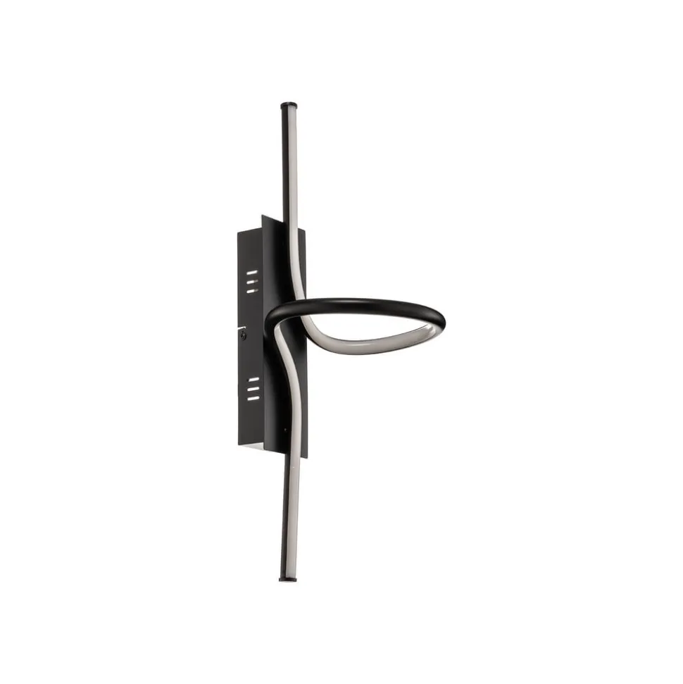 Lindby Divola LED-væglampe, stepdim, sort