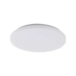 Lindby Doki LED udendørs loftslampe, 34 cm, hvid, plast