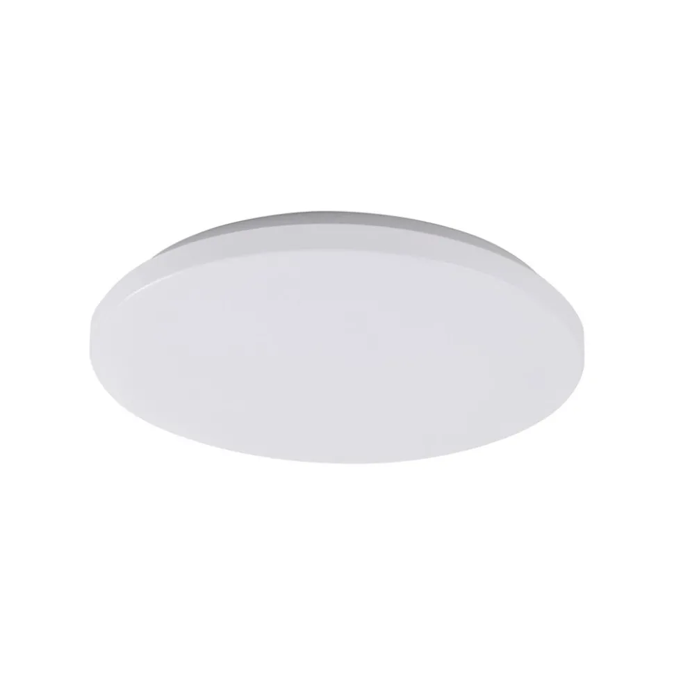 Lindby Doki LED udendørs loftslampe, 34 cm, hvid, plast