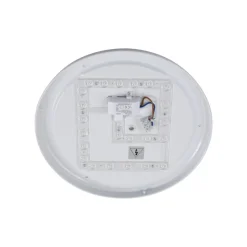 Lindby Doki LED udendørs loftslampe, 34 cm, hvid, plast