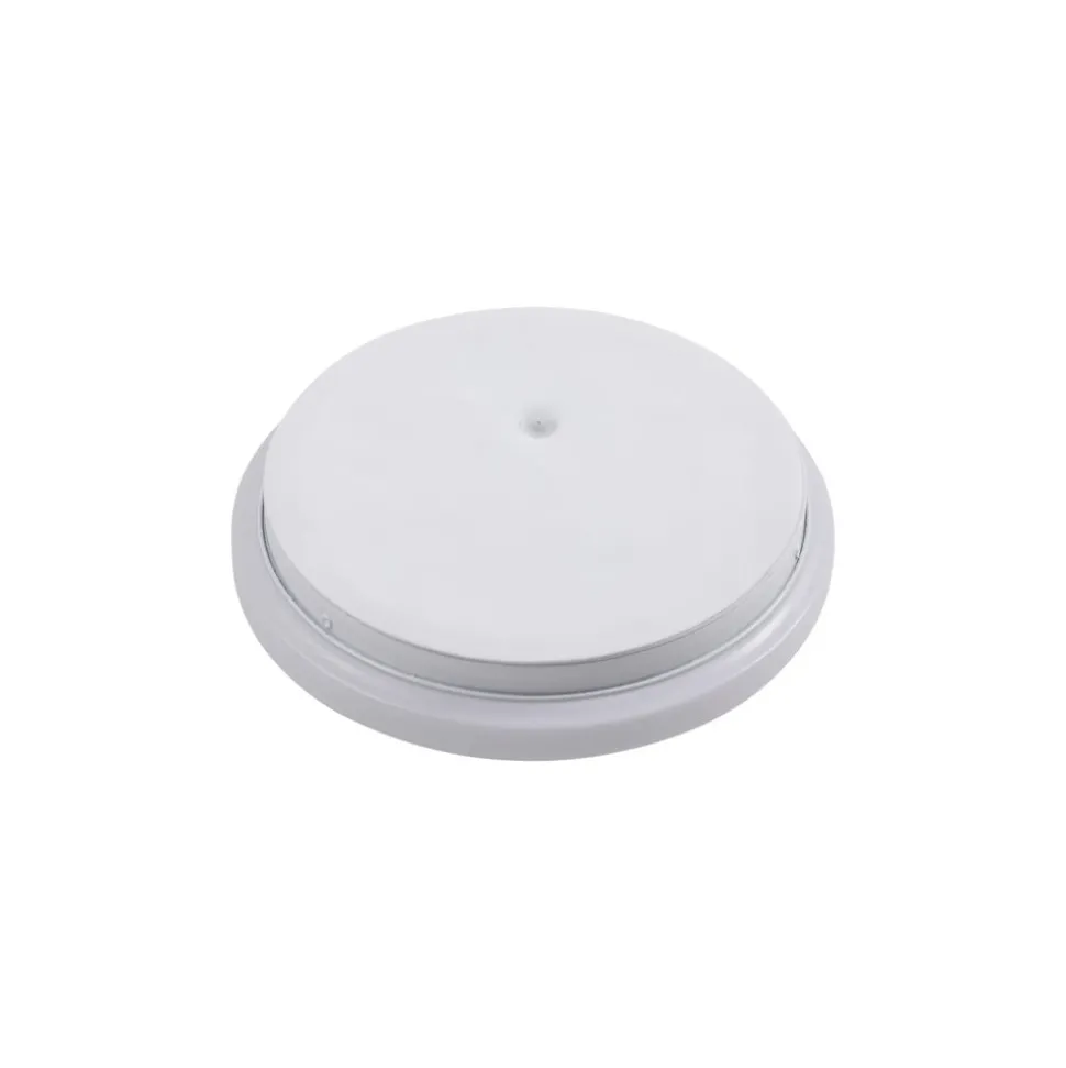 Lindby Doki LED udendørs loftslampe, 26 cm, hvid, plast
