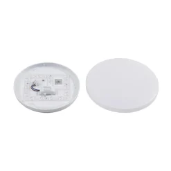 Lindby Doki LED udendørs loftslampe, 26 cm, hvid, plast