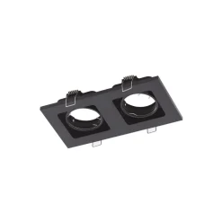 Lindby downlight Thorid, sort, 19 x 10 cm, 2 lyskilder, GU10