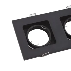 Lindby downlight Thorid, sort, 19 x 10 cm, 2 lyskilder, GU10
