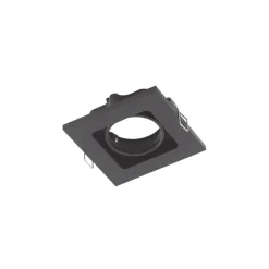 Lindby downlight Thorid, sort, 10 x 10 cm, sæt med 10, GU10