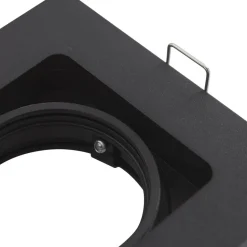 Lindby downlight Thorid, sort, 10 x 10 cm, sæt med 10, GU10