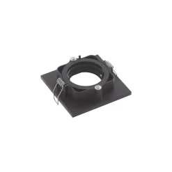 Lindby downlight Thorid, sort, 10 x 10 cm, sæt med 10, GU10