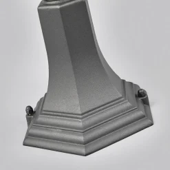 Lindby Edana sokkellampe, 52 cm, antracit, E27, IP44