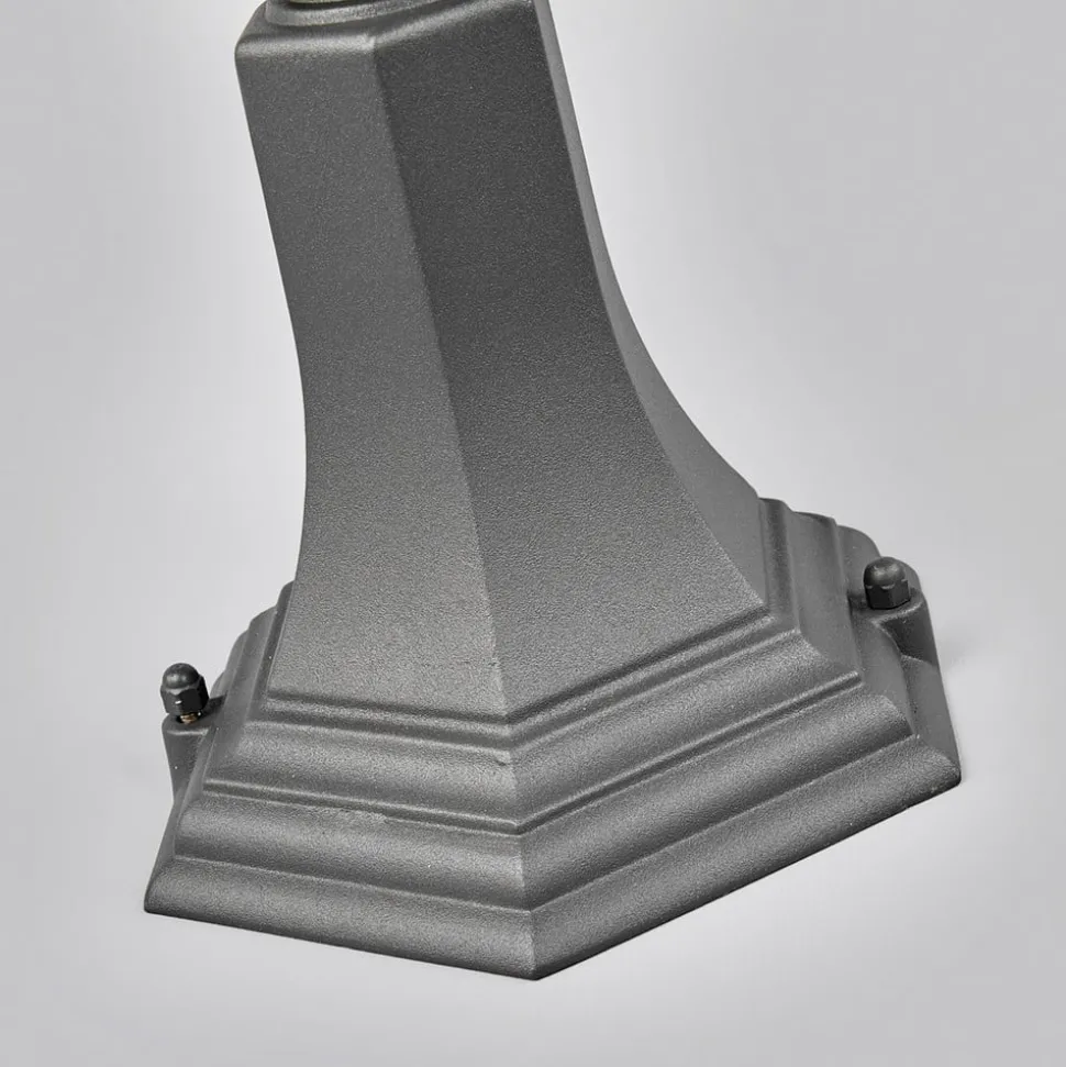 Lindby Edana sokkellampe, 52 cm, antracit, E27, IP44