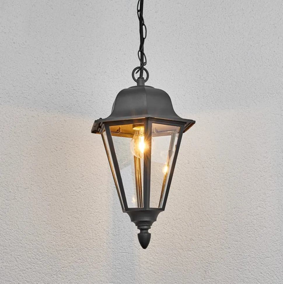 Lindby Edana udendørs hængelampe, 40 cm, antracit, E27, IP44