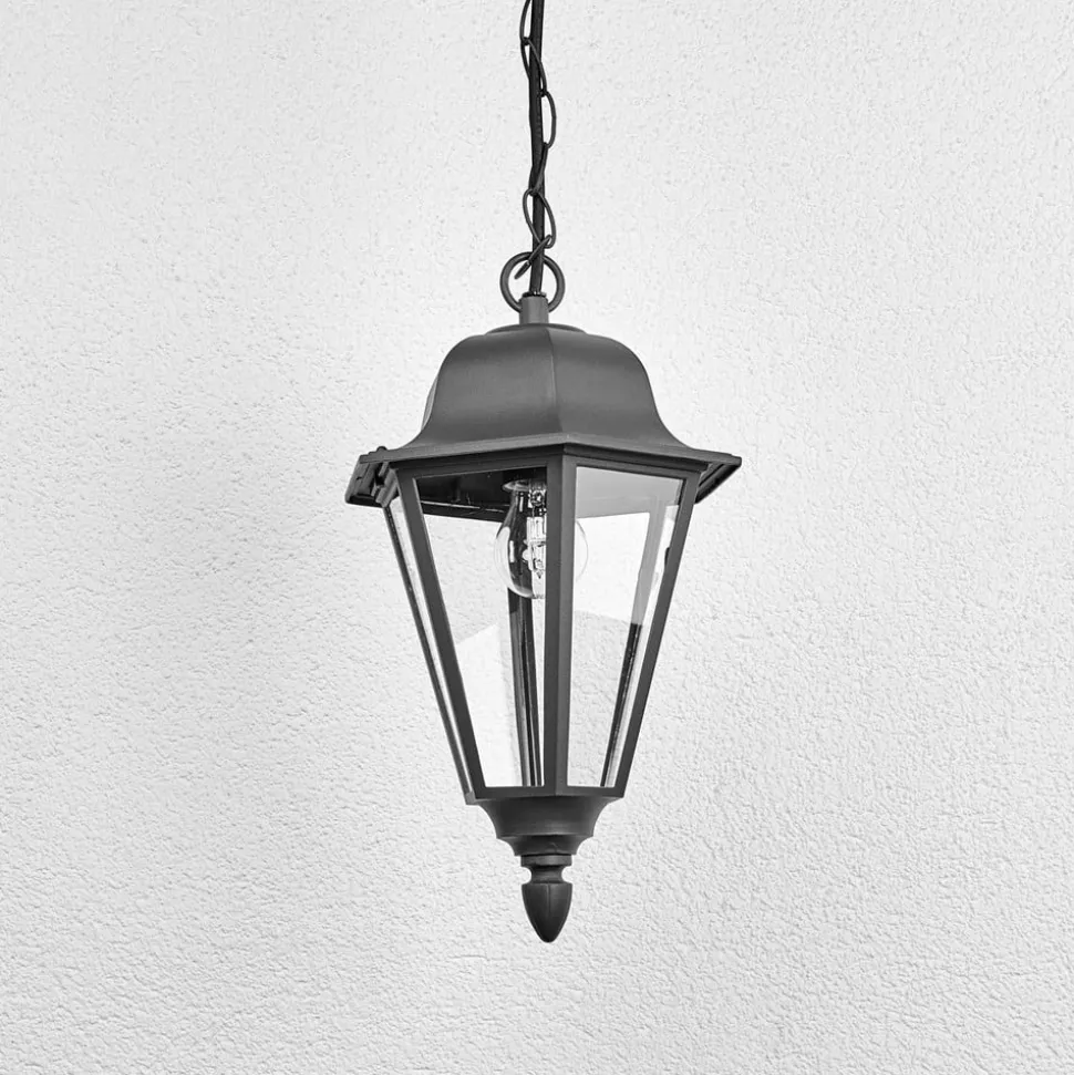 Lindby Edana udendørs hængelampe, 40 cm, antracit, E27, IP44