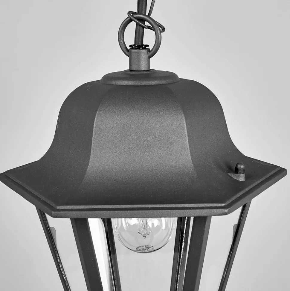 Lindby Edana udendørs hængelampe, 40 cm, antracit, E27, IP44