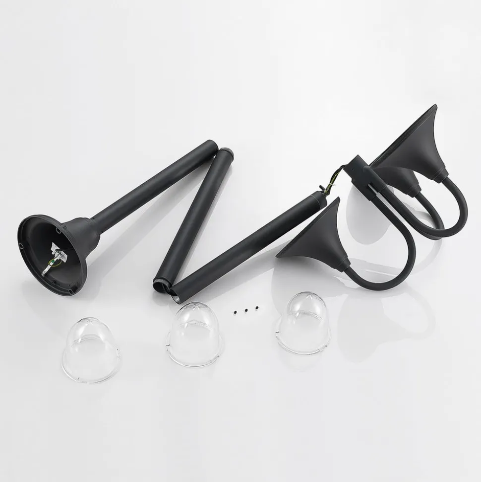 Lindby Edric lygtepæl, højde 215 cm, antracit, aluminium