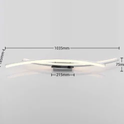 Lindby Elarit LED-loftlampe, forkromet