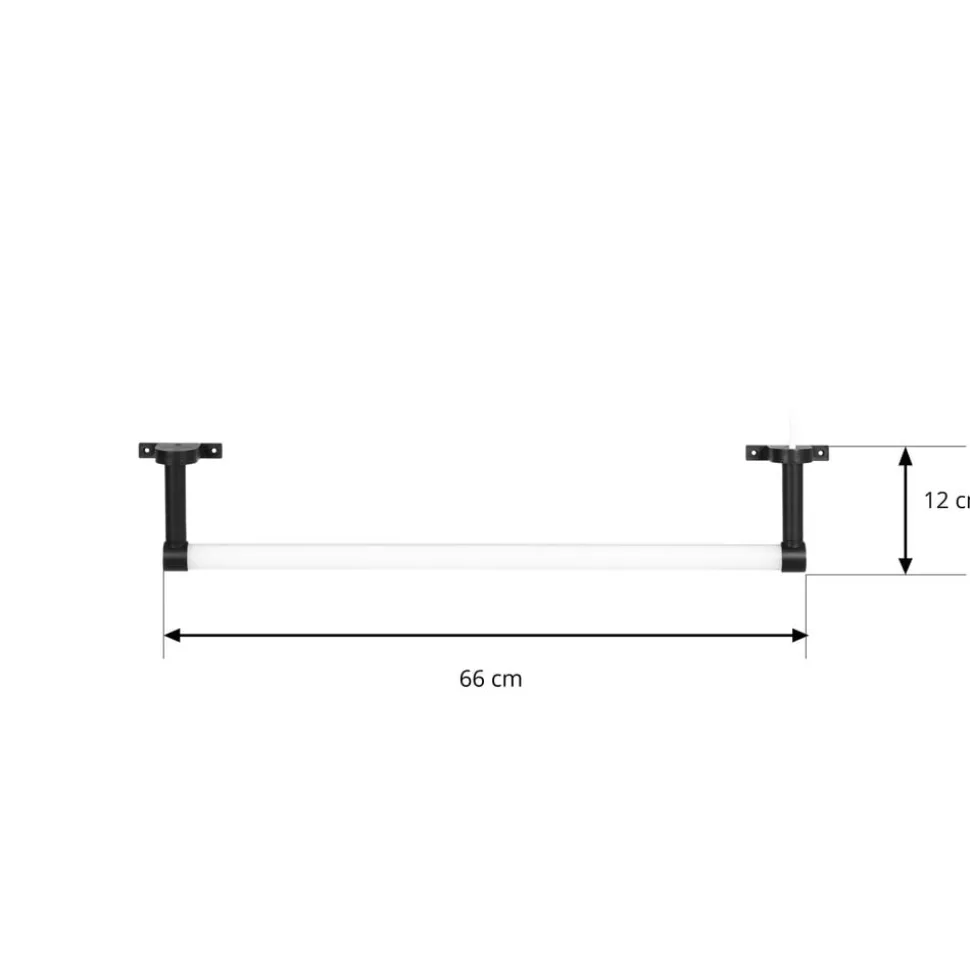 Lindby Eleri LED-spejllampe, sort