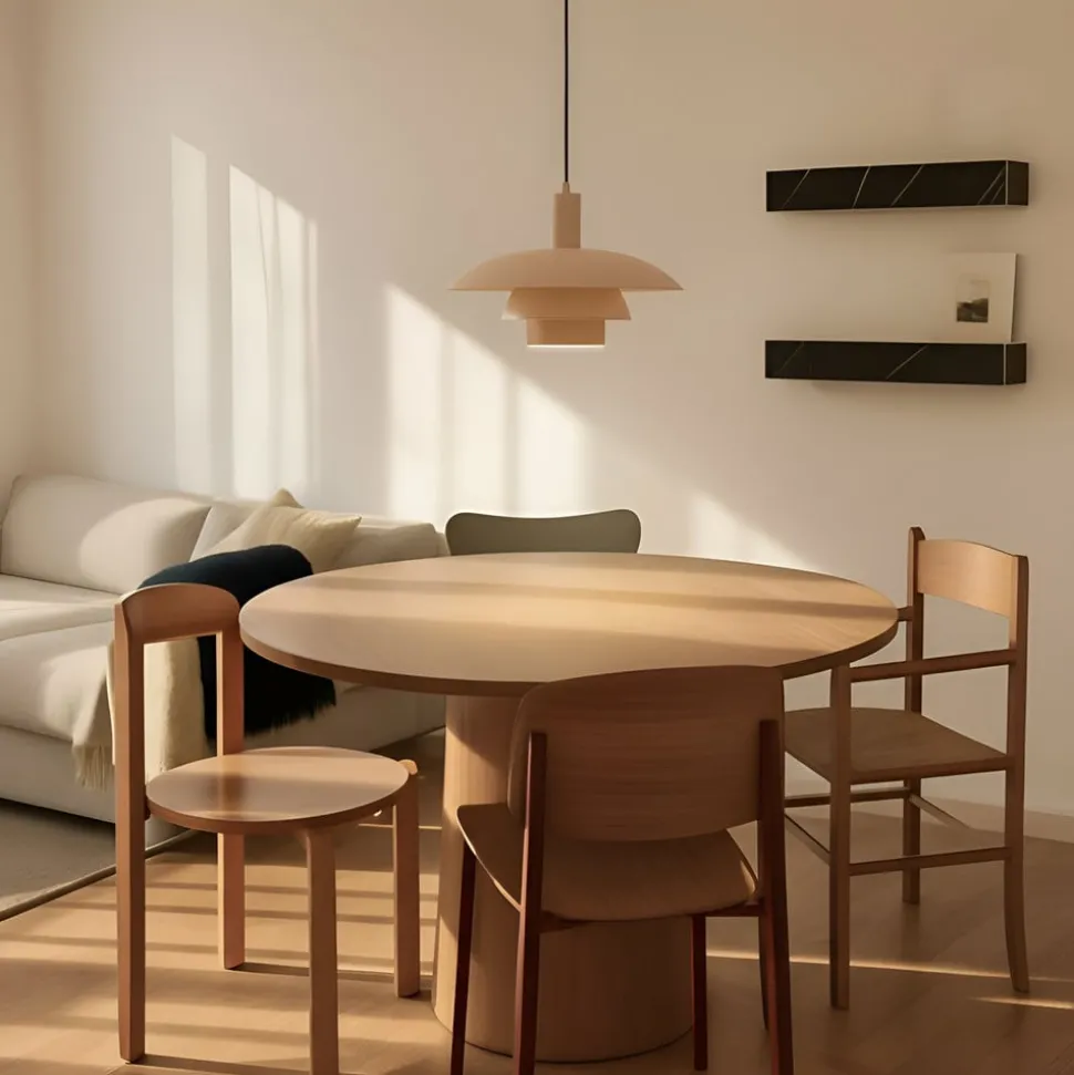 Lindby Elorri hængelampe, beige, Ø 38 cm, metal