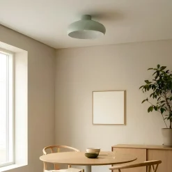Lindby Elover loftlampe, lysegrøn, Ø 45 cm, jern