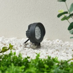 Lindby Emar LED-spot med jordspyd i mørkegråt