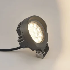 Lindby Emar LED-spot med jordspyd i mørkegråt