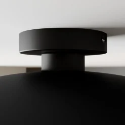 Lindby Emilienne loftlampe, sort/guld, metal, Ø 60 cm