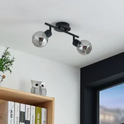 Lindby Eridia loftspot, sort, 2 lyskilder
