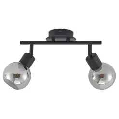 Lindby Eridia loftspot, sort, 2 lyskilder