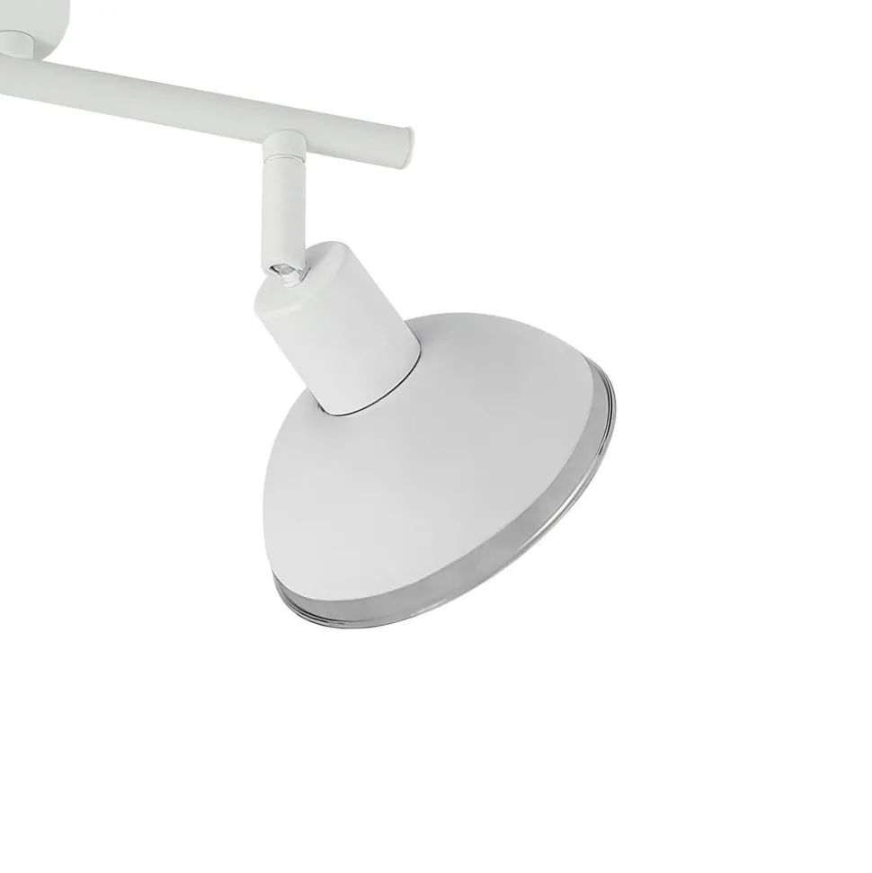 Lindby Erin loftspot, hvid, 2-lys, 31,5 cm, glas