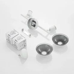 Lindby Erin loftspot, hvid, 2-lys, 31,5 cm, glas