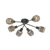 Lindby Eudoria loftlampe 6 lyskilder sort/guld