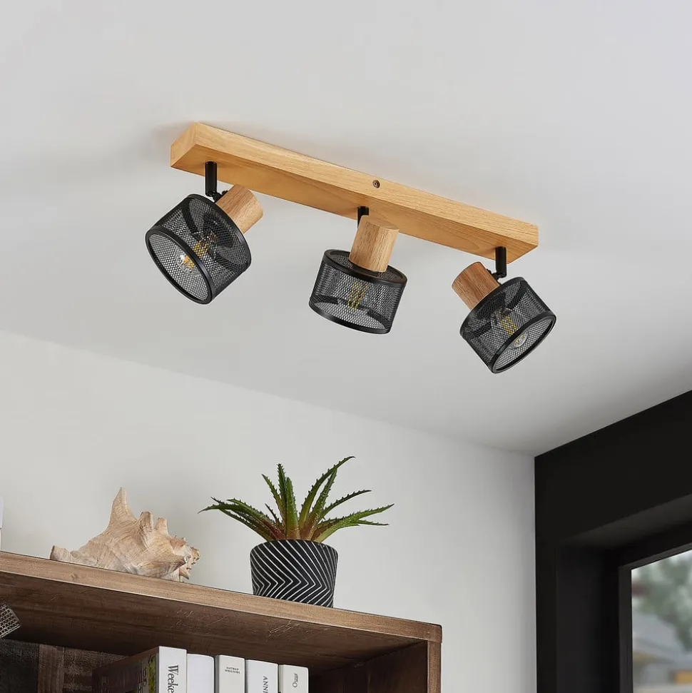 Lindby Evinora loftspot af træ, 3 lyskilder