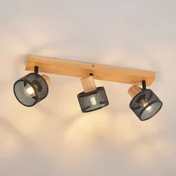 Lindby Evinora loftspot af træ, 3 lyskilder