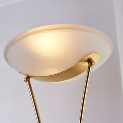 Lindby Felicia uplight med læselampe, messing