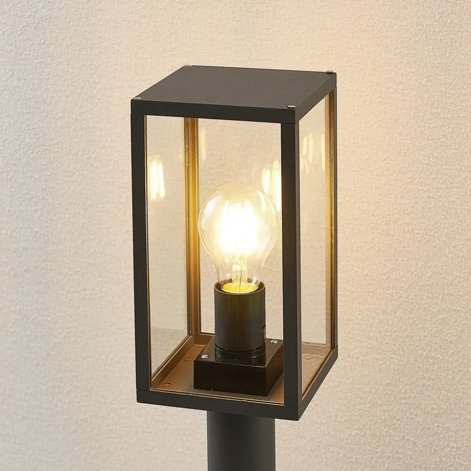 Lindby Filimon vejlampe, 80 cm, antracit, IP44, E27