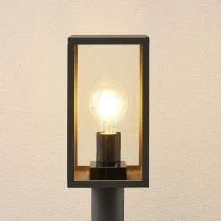 Lindby Filimon vejlampe, 80 cm, antracit, IP44, E27