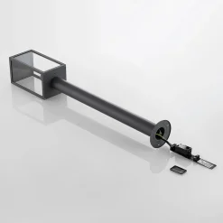 Lindby Filimon vejlampe, 80 cm, antracit, IP44, E27
