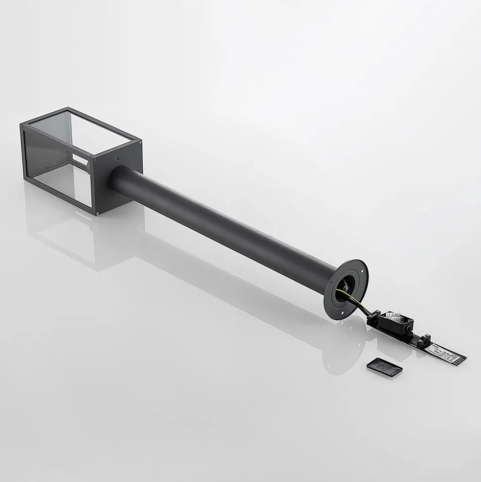 Lindby Filimon vejlampe, 80 cm, antracit, IP44, E27