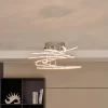 Lindby Flakira LED-loftlampe, 10 lyskilder, krom