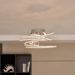 Lindby Flakira LED-loftlampe, 10 lyskilder, krom