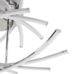 Lindby Flakira LED-loftlampe, 10 lyskilder, krom